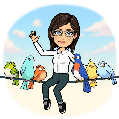 Teacher bitmoji with birds